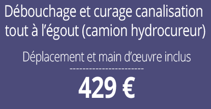tarif débouchage