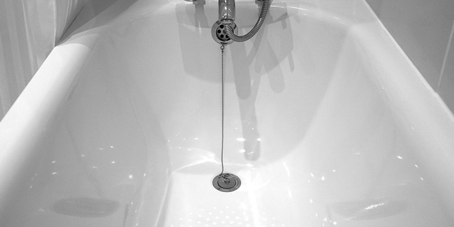 baignoire bouchée